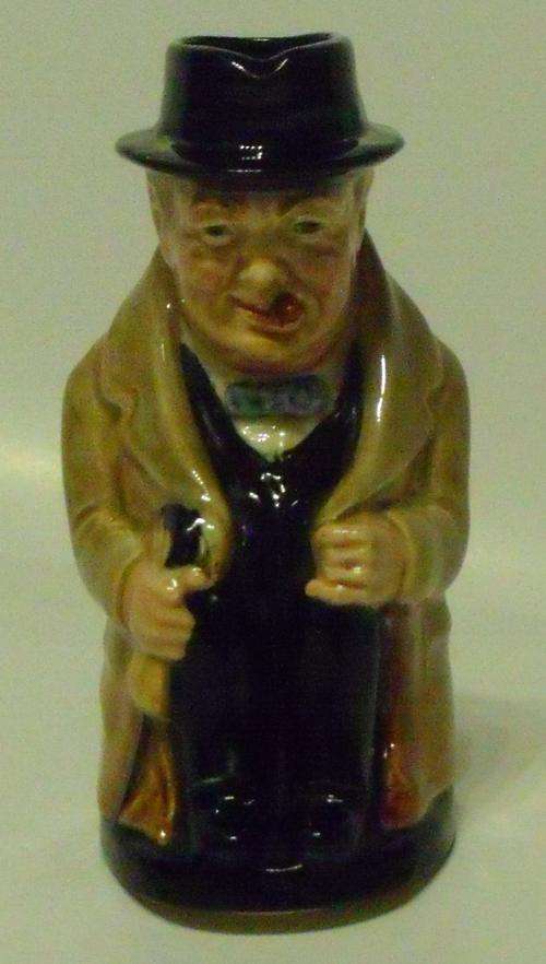 ROYAL DOULTON WINSTON CHURCHILL SMALL TOBY JUG NO D 6175