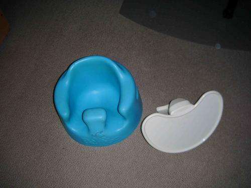Blue Bumbo with Table