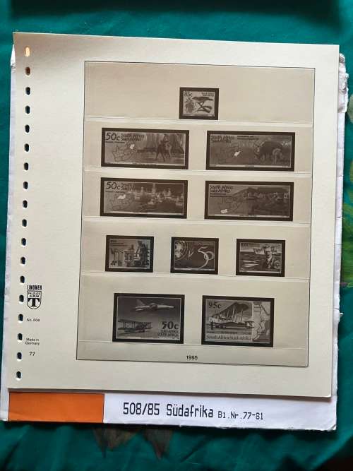 South Africa Preprinted Lindner Pages, Format: 272 X 296 Mm With 18-Ring Perforation, pages 77 - 81