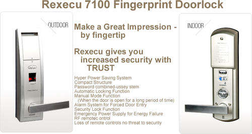 Rexecu 7100 Fingerprint Doorlock