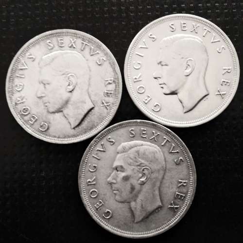 1952 Silver Five Shillings - bid per coin