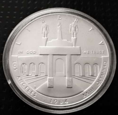 1984 USA Olympic $1 Proof .900 Silver Coin with certification