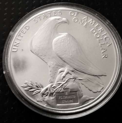 1984 USA Olympic $1 Proof .900 Silver Coin with certification
