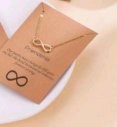 Necklace friendship infinity with card