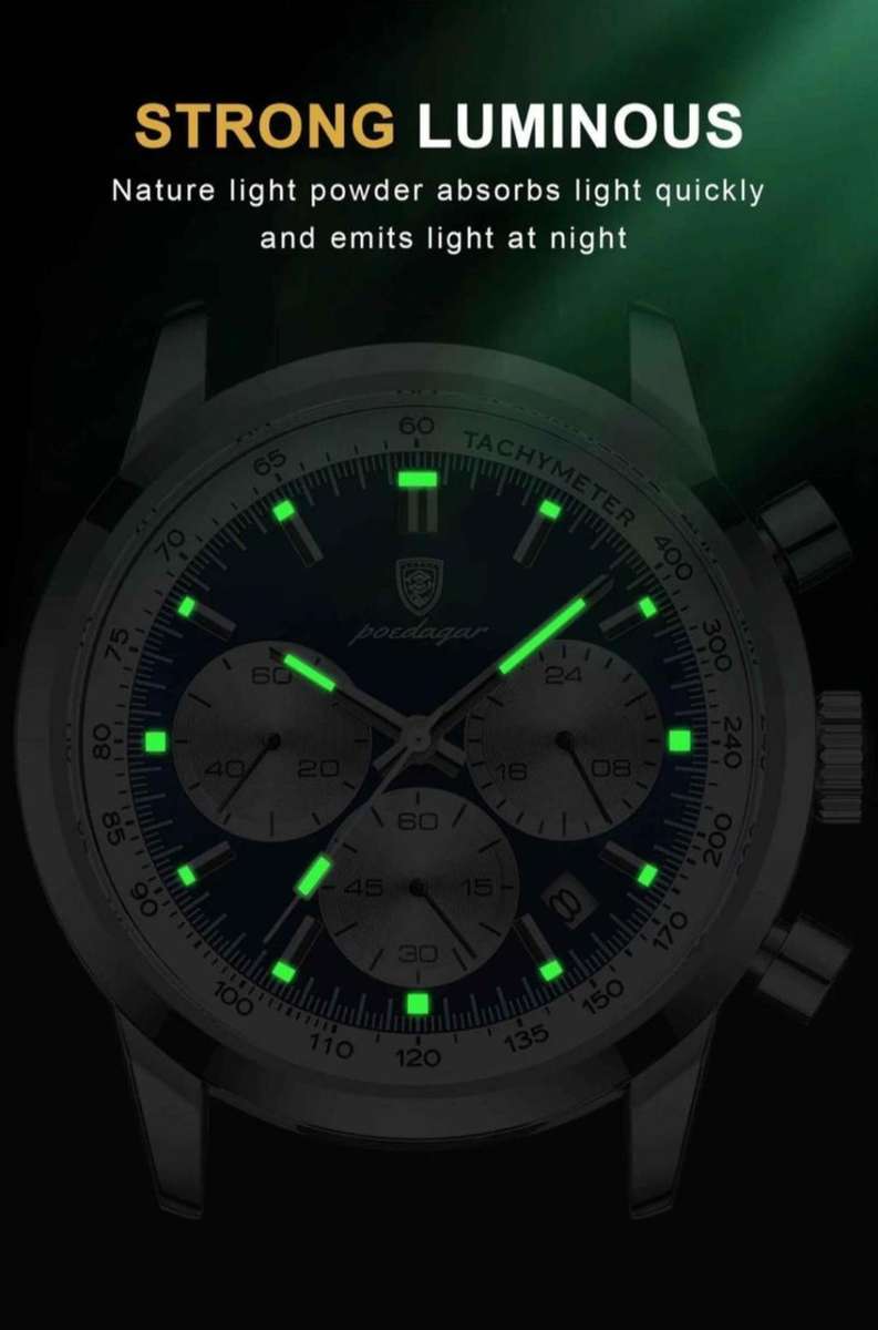 Poedagar - Men Luxury Leather German Quartz Watch *****MUST SEE*****R6000
