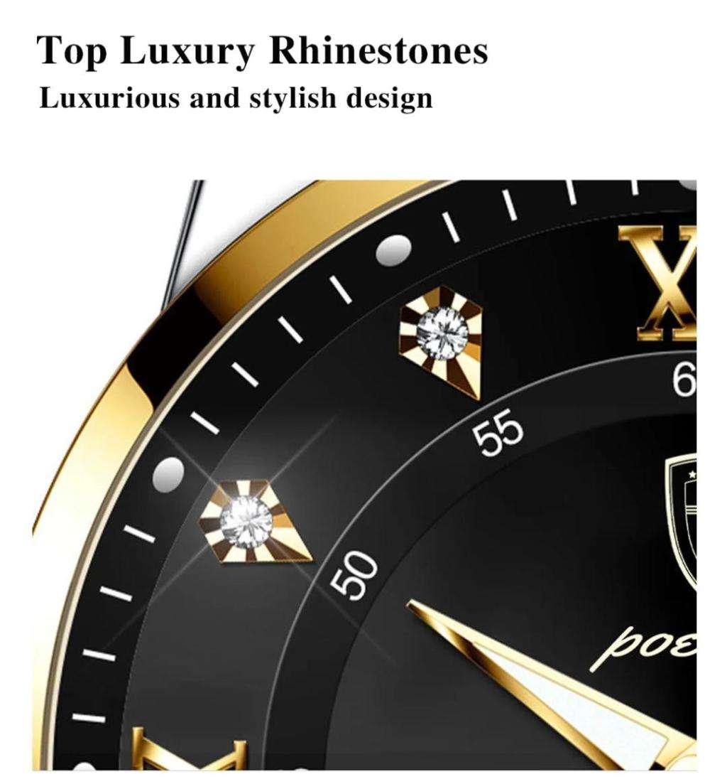 ***Must see ***Poedagar - Silver and Gold Stainless Steel Men`s Watch