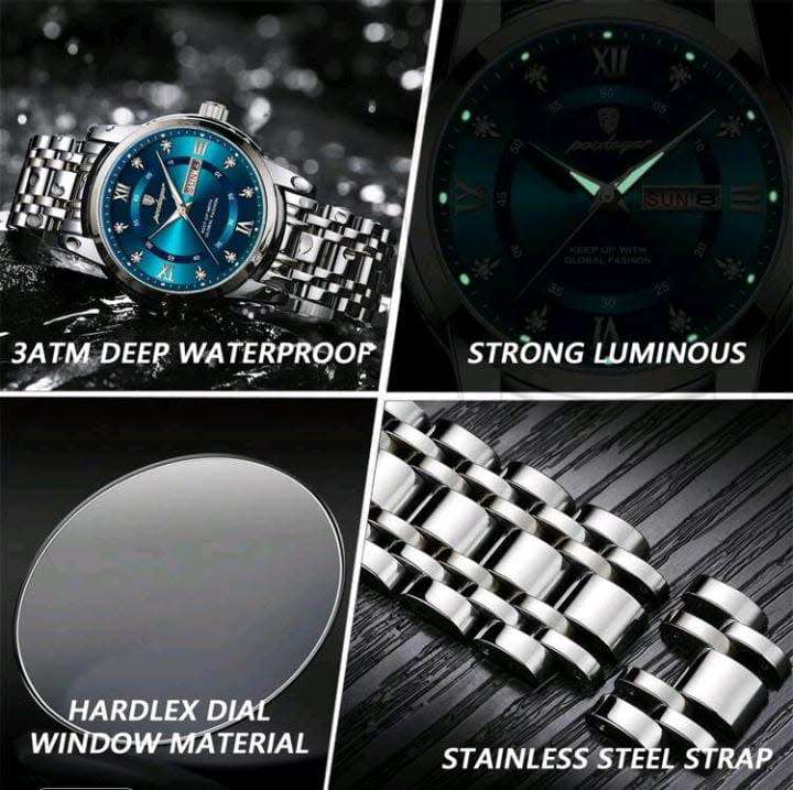 ***Must see ***Poedagar - Stainless Steel Men`s Watch