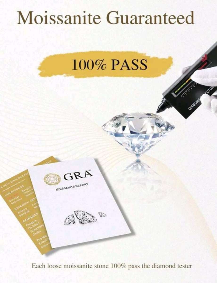 0.5CT CERTIFIED MOISANITE DIAMOND RING WITH CERTIFICATE