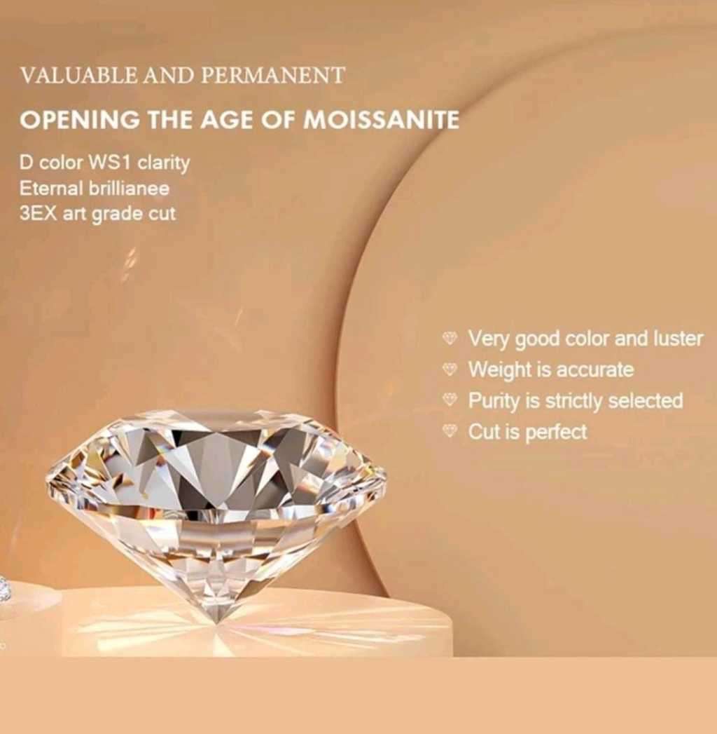 0.5CT CERTIFIED MOISANITE DIAMOND RING WITH CERTIFICATE