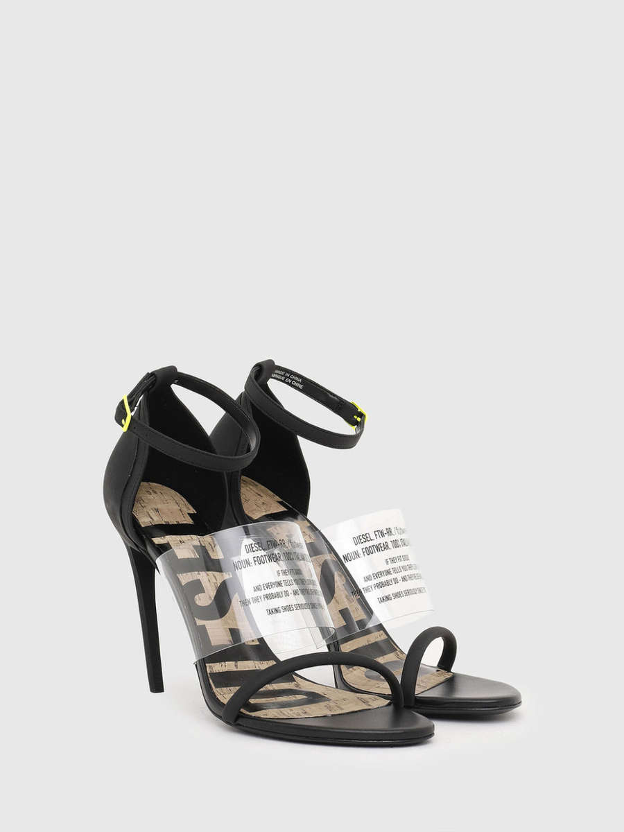 Diesel Strappy Faux Leather Sandals [35]