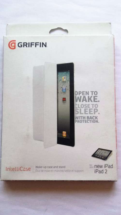 Wake up case and stand for iPad 2, white