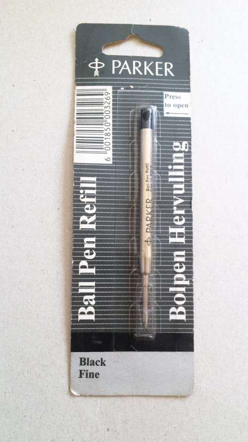 Parker, Ball Pen Refill, Black, Fine