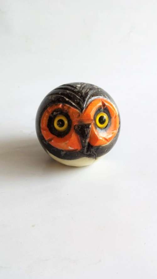 Marble Owl Figurine, Poolball type