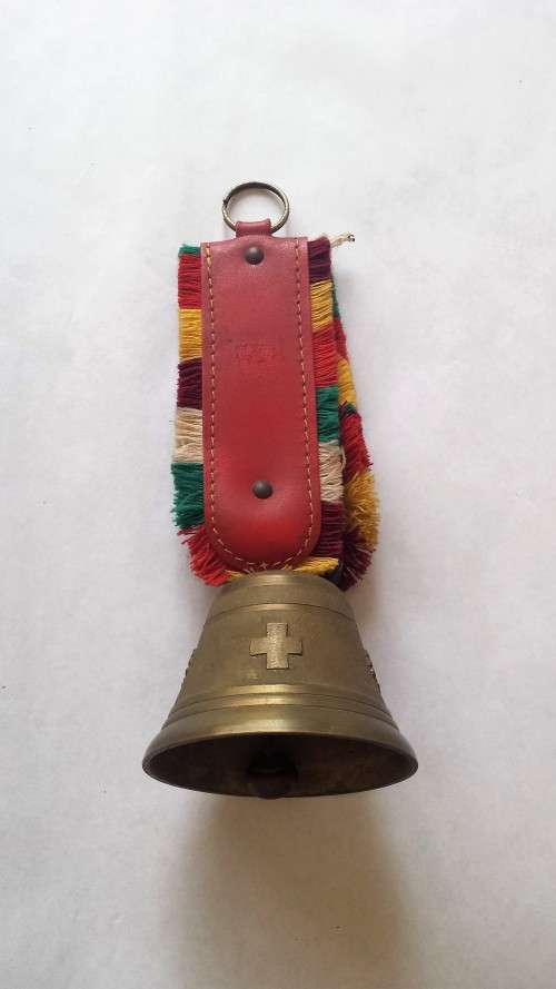 Brass Swiss Cow Bell, Leather Strap