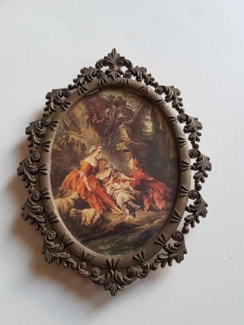Vintage Metal Picture Frame, Made in Italy