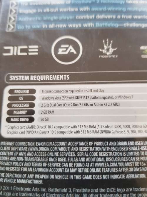 Battlefield 3, PC DVD Rom