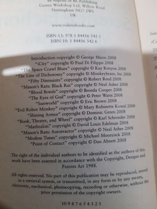 The Solaris Book of New Science Fiction Vol. 2, Edited by George Mann