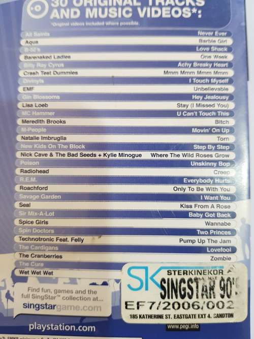 Playstation 2, Singstar `90s