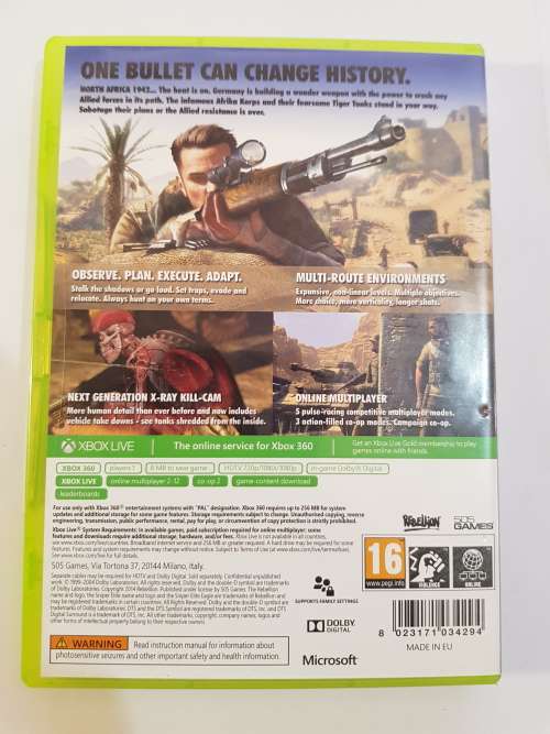 XBox 360, Sniper Elite III