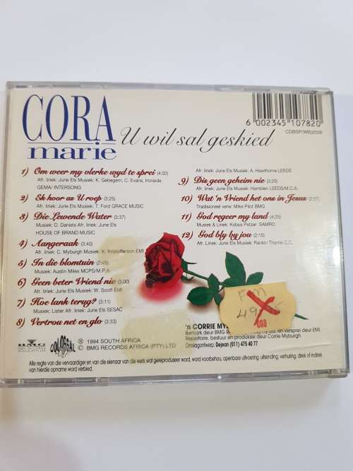 Cora Marie, U Wil Sal Geskied, Signed CD