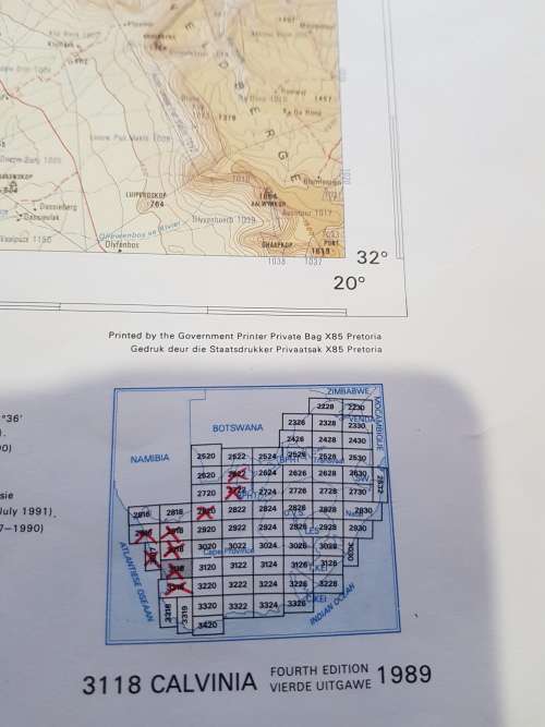 Map 3118 Calvinia, 1:250 000, 1994