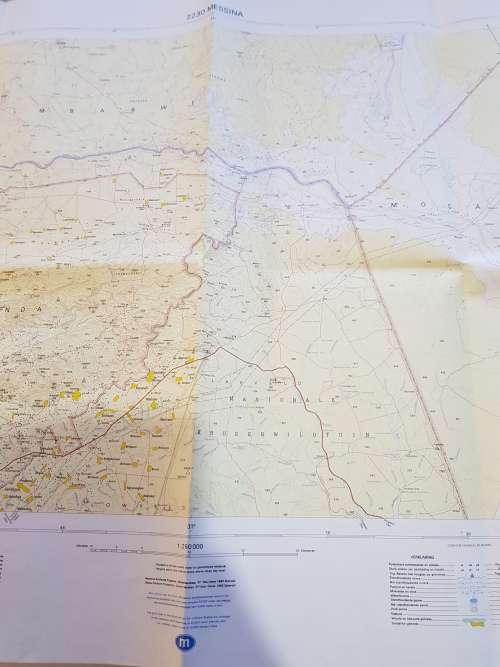 Map 2230 Messina, 1:250 000