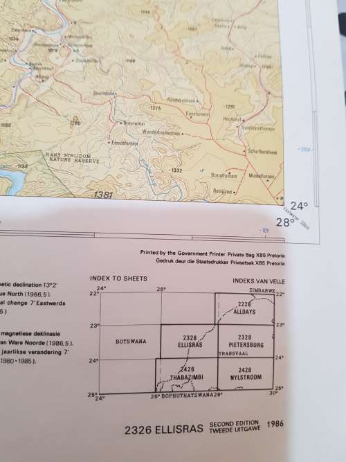 Map 2326 Ellisras, 1:250 000