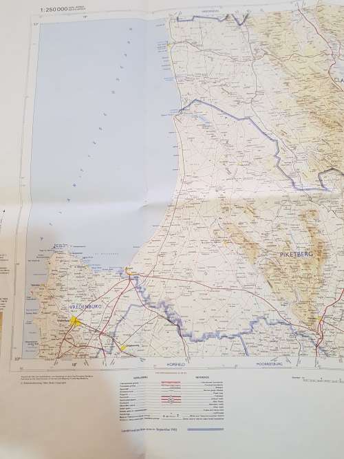 Map 3218 Clanwilliam, 1:250 000