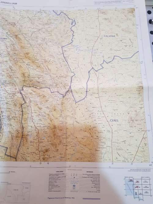 Map 3218 Clanwilliam, 1:250 000