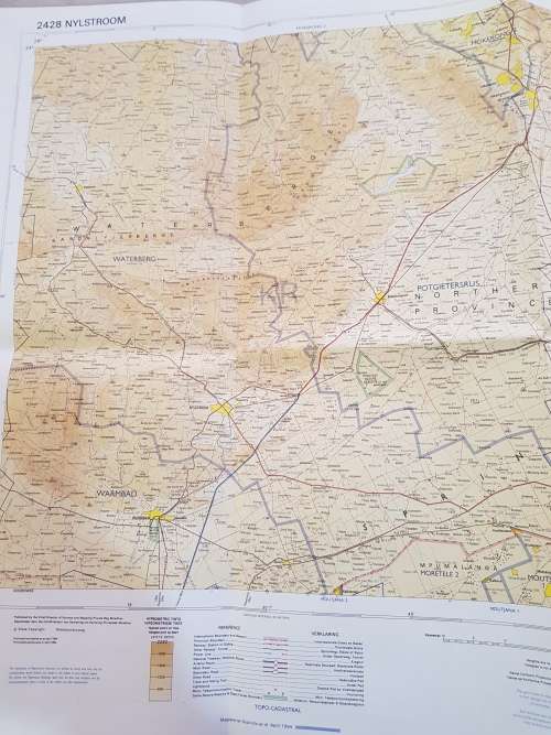Map 2428 Nylstroom, 1:250 000
