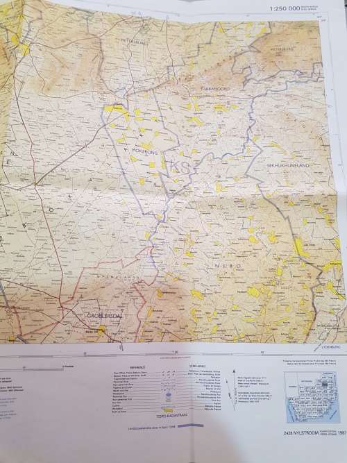 Map 2428 Nylstroom, 1:250 000