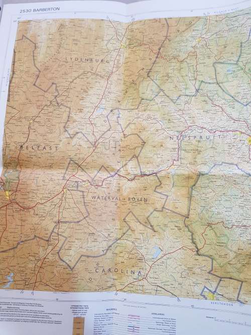 Map 2530 Baberton, 1:250 000