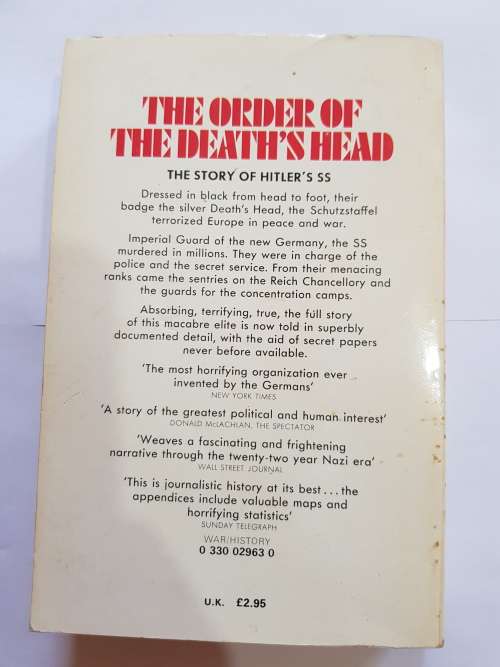 The Order of the Death`s Head, The Story of Hitler`s SS by Heinz Hohne