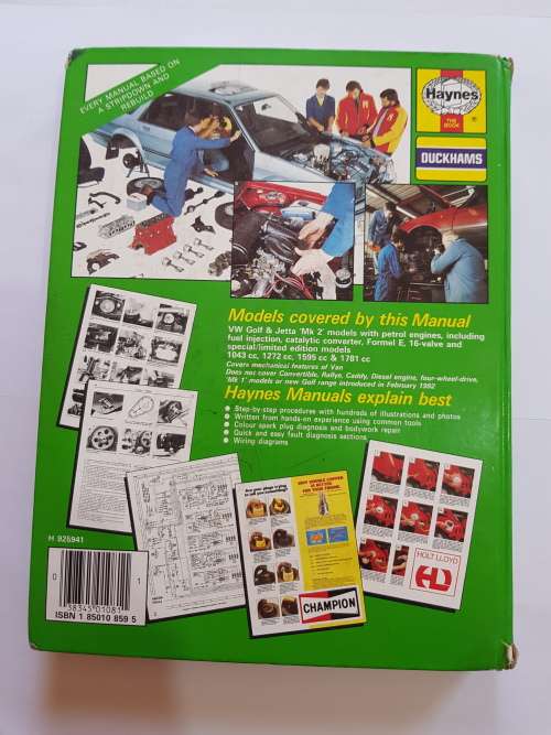 VW Golf and Jetta 1984-1992 Workshop Manual, Haynes