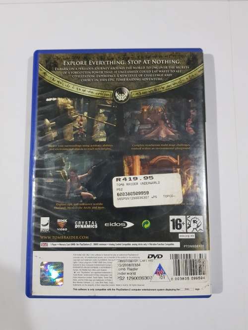 PS2, Playstation 2, Tomb Raider Underworld