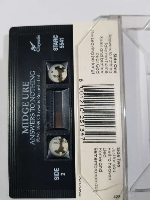 Midge Ure, Answers to Nothing, Cassette