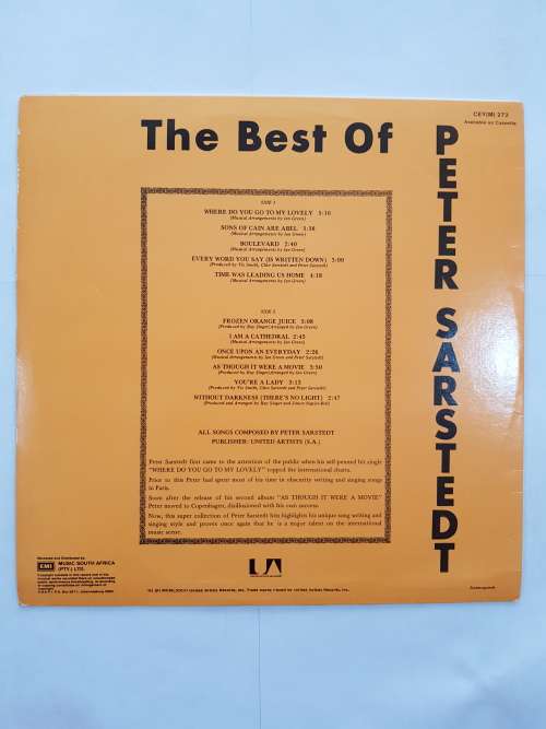 Peter Sarstedt, The Best of Peter Sarstedt LP, VG+