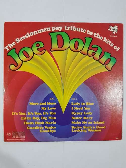 The Sessionmen pay tribute to the hits of Joe Dolan LP, VG+