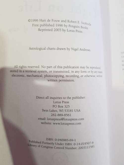 Light on Life, An Introduction to the Astrology of India by Hart de Fouw and Robert Svoboda