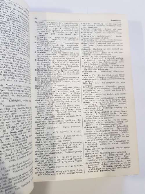 Handwoordeboek van die Afrikaanse Taal, First Edition 1970