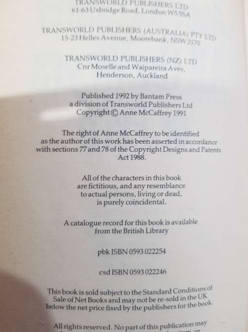 All The Weyrs of Perth by Anne McAffrey