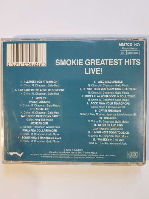 Smokie, Greatest Hits Live CD
