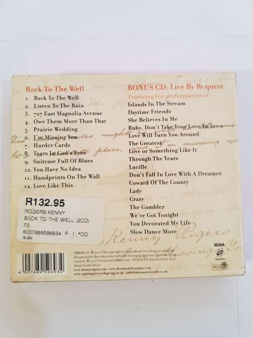 Kenny Rogers, Back To The Well, Limited Edition Boxset, 2 x CD