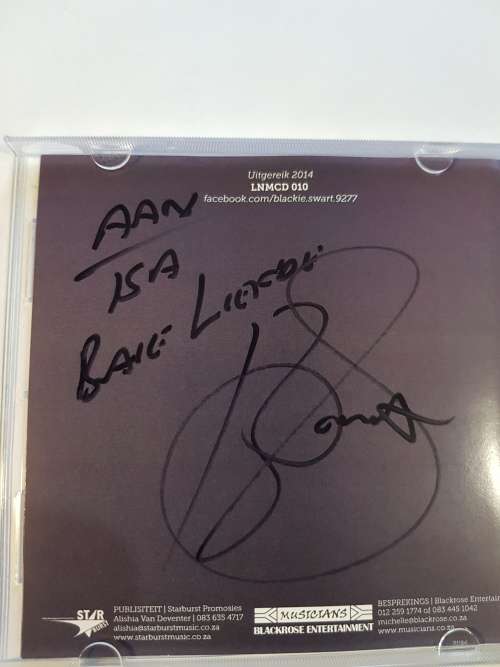 Blackie Swart, Lig Jou Glas, Signed CD