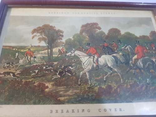 Herring`s Fox Hunting Scenes, Breaking Cover, Print