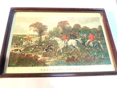 Herring`s Fox Hunting Scenes, Breaking Cover, Print