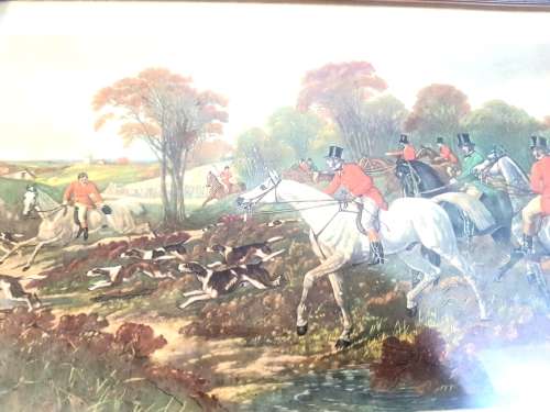 Herring`s Fox Hunting Scenes, Breaking Cover, Print