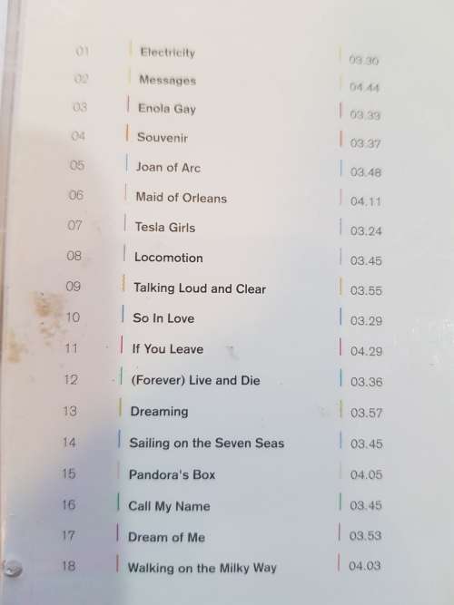 Orchestral Manoeuvres In The Dark, The OMD Singles CD