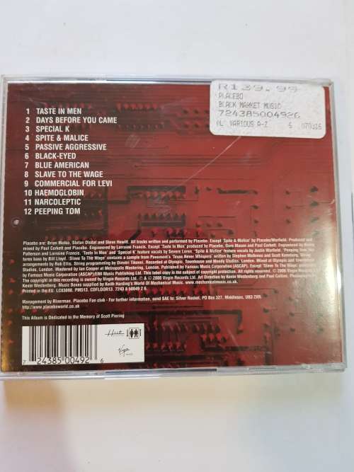 Placebo, Black Market Music CD