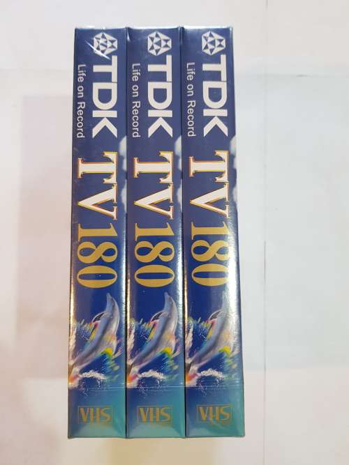 VHS Tape, TDK TV180, 3 Pack, New Sealed